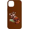 Sleepy Boba Addicts Custodia per iPhone 14 Plus Red Panda Bubble Tea Boba Kawaii Ragazze Donne Bambini Divertente