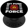 Coder Software Developer Apparel Funny Programmer Coding Git Push Force Warning PopSockets PopGrip Adesivo