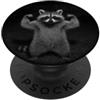 Funny Cat Flexing On Security Camera Funny Raccoon Flexing On Security Camera PopSockets PopGrip Adesivo
