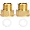 oumuik Riduttore in acciaio inox, raccordo filettato IG x AG (1" x 3/4")