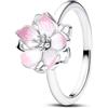 PANDORA Anello da donna in argento con fiori di ciliegio 194371C01, 52, Argento sterling, Non pietra preziosa