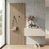 Web Convenienza Mobile Ingresso con Pannello Dogato Appendiabiti 138x180x30 cm Made in Italy - Appendiabiti a Muro Moderno con Ganci - Guardarobacon Mobile Contenitore Basso Anta Battente (Cashmere e Cadiz, Standard)