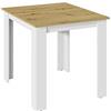 MATKAM Tavolo Kongo H 75 x L 80 x P 80 cm, look semplice e lineare, piano in laminato, resistente ai graffi, idrorepellente, antimacchia (rovere Artisan)
