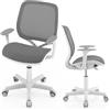 COSTWAY Sedia da Scrivania per Bambini, Sedia Girevole per Computer con Altezza Regolabile, 5 Ruote, Braccioli Morbidi, Mobile Ergonomica per Bambini 6-15 Anni (Grigio,Ruote Ordinarie)