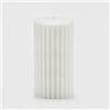 EDG Candela Decorativa Rustica Rigata profumazione Frangipani Bianca H20 Ø10 cm
