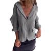 shownicer Donna Solido Open Front Manica Lunga Tuta Blazer Button Lino Capispalla Cappotto Lungo Donne in Cotone e Lino Cappotti Outwear Casual Blazer A Rosa M