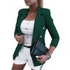 Onsoyours Blazer Donna Elegante Manica Lunga Scollo a V Giacca Moda Tinta Unita Button Blazer Slim Fit Giacche Casual Ufficio Business Cardigan Cappotti Nero XS