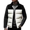 Generico Piumino Uomo Invernale Senza Maniche Cerniera, Vestiti Uomo Invernale Colori a Blocchi a Listino Senza Cappuccio con Tasche, Gilet Casual - Abbigliamento Leggeri Vintage Nero M
