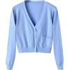 shownicer Maglioni Donna Cardigan con Bottone Scollo a V Leggero Maniche Lunghe Aperto Giacca Elegante Casual in Maglia A Giallo M