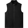 Generico Giacca Invernale Uomo Senza Maniche Cerniera, Giacca Softshell Uomo a Listino Tinte Unite Senza Cappuccio con Tasche, Gilet Sportiva - Abbigliamento Running Termico Nero 5XL