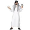 FIESTAS GUIRCA | Costume da Sceicco Arabo Adulto (56-58/XXL) - Tunica, Foulard e Fascia per la Testa - Costumi da Principe del Deserto e Sceicco per Halloween, Carnevale e Feste in Maschera - Uomo