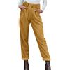 Onsoyours Donna Vita Elastica Cotone Harem Pantaloni di Velluto a Coste Pantaloni Larghi Caldi e Comodi in Velluto Spesso Pantaloni Casual A Bluscuro XXL