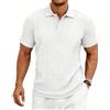 Generic Polo Blu Uomo Polo Nere Uomo Cotone da Lavoro Casual in Maglia a Maniche Corte con Bottoni Fantasia Ideale per Lavoro Tempo Libero Comoda Ampia Traspirante Polo Golf Classico con Spalline Affari