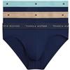 Tommy Hilfiger 3p Brief WB Um0um02904 Breve, Blue (Ptch Blu/Arc AQU/des), L Uomo