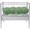 Salmeee Rastrello da fieno double face, 100 cm, mangiatoia per pecore, capre, bovini, in metallo, grande abbeveratoio con forma a V per fieno e mangime fino a 200 l, distributore automatico per allevamenti