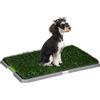 PawHut Toilette per Cani con Prato Sintetico, Lettiera per Cani e Cuccioli con Vassoio Inferiore per Interno ed Esterno, 67x41cm