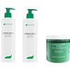 bionell Kit Crema Mani Flacone 500 ml -Crema Piedi Flacone 500ml-Scrub Corpo ai Sali del Mar Morto 700 ml