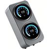 xueqiaolian1006 Mini lavatrice portatile, lavatrice for biancheria intima a doppio serbatoio, motore a frequenza variabile, grigio(Silver Desktop)