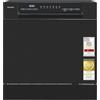 Exquisit Lavastoviglie GSP5508-030D nero | Lavastoviglie 55 cm | Misura soffitto: 8 tempi di funzionamento residui, dispositivo da tavolo