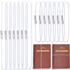 PH PandaHall 40 cinghie elastiche in 2 stili da 20 a 34 cm, bianche, con chiusura elastica, segnalibri, corda elastica, per ufficio, viaggi, diari, agende, lettori