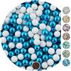 EinsSein 1kg Confetti perle di cioccolato Mix 1 cm bianco-blu - matrimonio battesimo nascita comunione confettata cresima nascita confettis alla laurea decorazioni bimba bomboniere senza mandorla