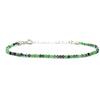Eloboe essence Bracciale in pietra naturale zoisite 2mm e argento sterling regolabile da 16mm a 19mm