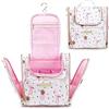 Lychii Beauty Case da Viaggio per Donne, Lychii Borsa da Toilette Con Gancio, Impermeabile Trousse Trucchi Cosmetici Organizer - Fenicottero