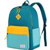 Chase Chic Zaino Scuola Elementare, Zaino Ragazze Bambino Resistente All'Acqua per Scuola Primaria Zainetto Scolastico per Sport e Viaggi Bambini dai 6-11 Anni, Verde e Blu