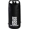 Nivofu Zaino Impermeabile 20 Litri, Borsa Stagna Roll Top con Tracolla Regolabile, Dry Bag per Moto, Mare, Sport Acquatici, Kayak, Campeggio, Nero