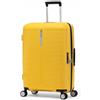 Eminent Finno Valigia Media 66x46x26, Espandibile, Rigida, 4 Ruote, Leggera, Lucchetto TSA, 3,0 kg, 73L, Trolley Medio da Stiva Viaggio Aereo Vacanza Giallo