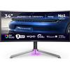 AOC Porsche PD34 Monitor PC 86,4 cm (34") 3440 x 1440 Pixel Wide Quad HD QD-OLED Nero [PD34]
