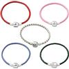 GOMAKERER 5 pezzi di 5 colori in pelle bovina con cordoncino, per braccialetti originali per la creazione di gioielli, accessori fai da te