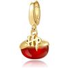 FANCIME Harry Potter x Collaboration - Bertie Bott's Beans Charm - Pumpkin Flavor, Sterling Silver Charms Necklace Jewellery Gift for Women Girls