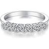 IMOLOVE Moissanite Fede nuziale da donna Eternity Fedi nuziali in moissanite per le donne in argento Sterling anello anniversario misura 4-11 placcato oro bianco, Oro bianco 14k, oro, placcato oro,