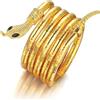 Clearine Braccialetto a serpente Snake aperto bracciale regolabile punk choker flessibile multiuso collana medusa gioielli Halloween regalo per donne uomini