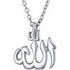 U7 Collana da uomo e donna Allah collana Islam Allah ciondolo in acciaio inossidabile collana musulmana religione amuleto colore argento nero oro confezione regalo