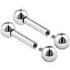 KJM FASHION - 2 Orecchini in Acciaio Chirurgico, 1,2 mm, 16 g e Acciaio Inossidabile, Colore: 2 x 6 mm (2 g), cod. BB IT SL 1.2 B3MM P2 6m DE