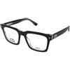 Dsquared2 ICON 0013 7C5 | Occhiali da Vista Graduati | Plastica | Quadrati | Nero, Trasparente | Adrialenti