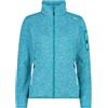 Cmp Woman Jacket Pile Zip Trama Microbolle Azzurro Donna