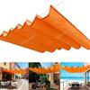 ZFEBHMY Tenda Parasole Retrattile, Esterno Impermeabile Tenda da Sole Scorrevole, Crema Solare Vela Parasole A Onda con Occhielli e Corda per Terrazze Cortili Verande e Gazebo-Orange||200x300cm
