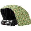BEYSG Tenda da garage completamente automatica per auto mobile con telecomando, in acciaio inox, pieghevole, per parcheggio, resistente (grigio, 5,9 x 2,7 m)