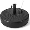 COSTWAY Base Ombrellone Rotonda Riempibile, Base per Ombrellone da Giardino da Riempire di Acqua/Sabbia, Pesi per Ombrelloni con Palo 38/48 MM da Giardino Terrazzo (Modello2 (18L))