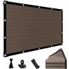 Generic Telo Ombreggiante per Giardino 90% - Rete Parasole in Tessuto con Occhielli, Rete Ombreggiante Protezione Solare per Esterno Gazebo Piante Balcone Serra - Telone Ombreggiante Marrone(4x5m)