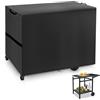 KRRRSJDJ Copertura di Protezione Carrello Plancha Impermeabile，Telo Carrello Plancha Antivento,Custodia Protettiva per Carrello Barbecue Plancha con Fune e Maniglia,420D (125 * 60 * 90cm,Nero)