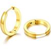 U7 Orecchini Uomo Oro Cerchio Piccolo 14 mm Orecchini Cerchio Donna Huggie Acciaio Inossidabile Larghezza 3mm Colore Placcato Oro Regalo per Donna Uomo