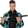 FIESTAS GUIRCA | Spada Samurai Giocattolo con Fodero (60 cm) - Arma Giocattolo per Costume da Ninja e Guerriero - Ideale per Halloween, Carnevale e Feste a Tema - Bambini e Adulti - Nero Argento