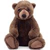 Uni-Toys - Orso bruno grande, seduto - Maxi - super morbido - 27 cm (altezza) - Orso di peluche, orsacchiotto, peluche