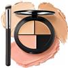 Erinde Palette Correttore, Set 3 Colori, Corregge Occhiaie e Rossori, Alta Coprenza, Riduce Cicatrici da Acne e Macchie Scure, Texture Cremosa per Un'Applicazione Uniforme