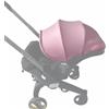 Feliliber Tettuccio di ricambio per passeggino Doona X/Doona+/Doona i, parasole estensibile a 4 segmenti, lavabile in lavatrice, accessori per passeggino con spalline (rosa, per Doona+/i)