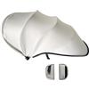 Feliliber Baldacchino di ricambio per passeggino Doona X/Doona+/Doona i, parasole estensibile a 4 segmenti, lavabile in lavatrice, accessori per passeggino con spalline (grigio argento, per Doona X)